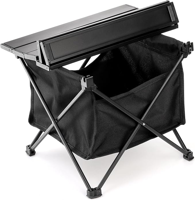 SOUJOY Folding Camping Table with Storage Bag, Small Beach Side Table, Portable Collapsible Aluminum Picnic Tent Side Table for Outdoor Cooking, BBQ, Hiking, Boat, Travel