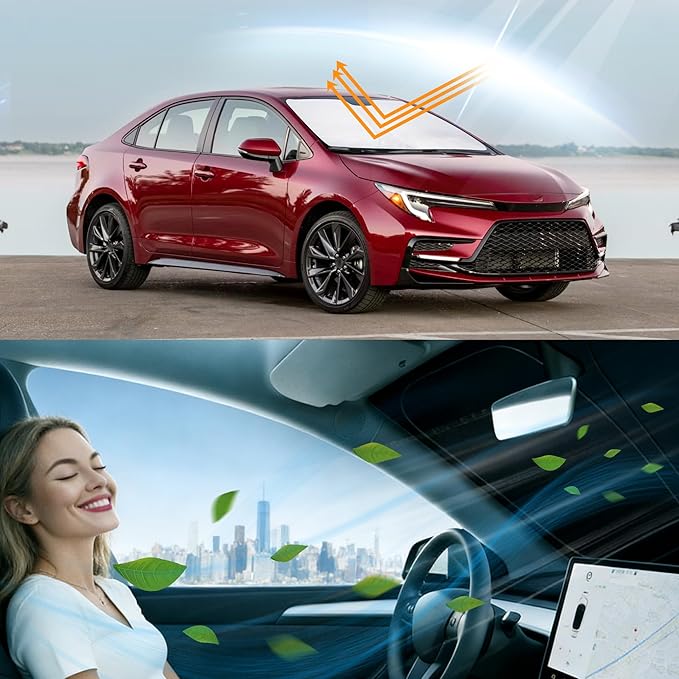 Windshield Sun Shade Fit for 2020-2026 Toyota Corolla Accessories (Not for Corolla Cross) Window Sunshade Protect Car from Sun Rays