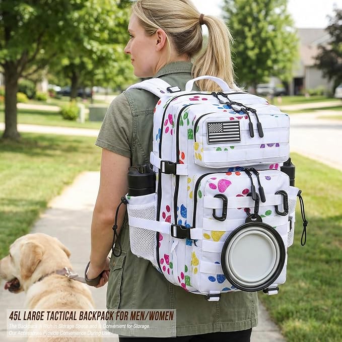 45L Tactical Backpack for Men Women, Military Assault Pack with MOLLE, Large 3 Day Bug Out Bag for Hiking Camping