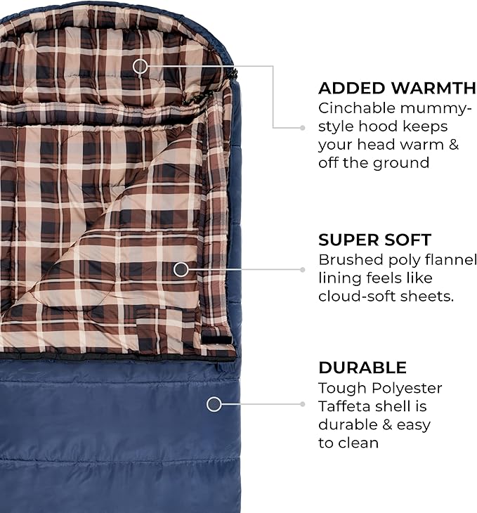 Teton Celsius XL, 25F, 20F, 0F Degree Sleeping Bags, All Weather Warm Sleeping Bag for Adults and Kids, Camping Season, Compression Sack Included