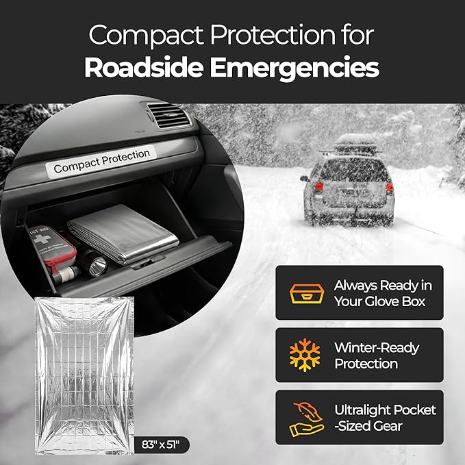 Sierra Madre Emergency Survival Kit Bundle – Mylar Sleeping Bag, Thermal Space Blanket & Portable Water Filter Straw – Lightweight Outdoor Gear for Camping, Hiking & Preparedness