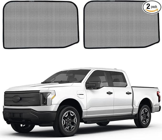 F150 Specific Side Window Sun Shades, 2015-2024 Rear Vehicle Interior Shade for Baby Mesh Car Window Covers, Breathable, UV Protection and Heat Insulation (F150（2015-2024）, Rear Side-2pcs)
