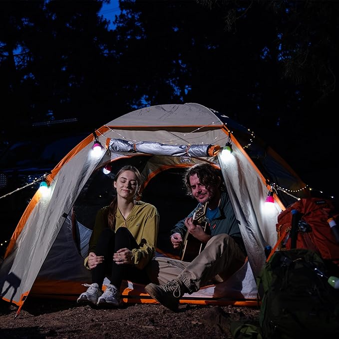 EverBrite 3-Pack Camping Lights - 3 Lighting Modes, Outdoor Portable LED Bulbs Ideal for Kids’ Adventure Activities, Camping, Emergency and More, 3 x AAA Batteries Included