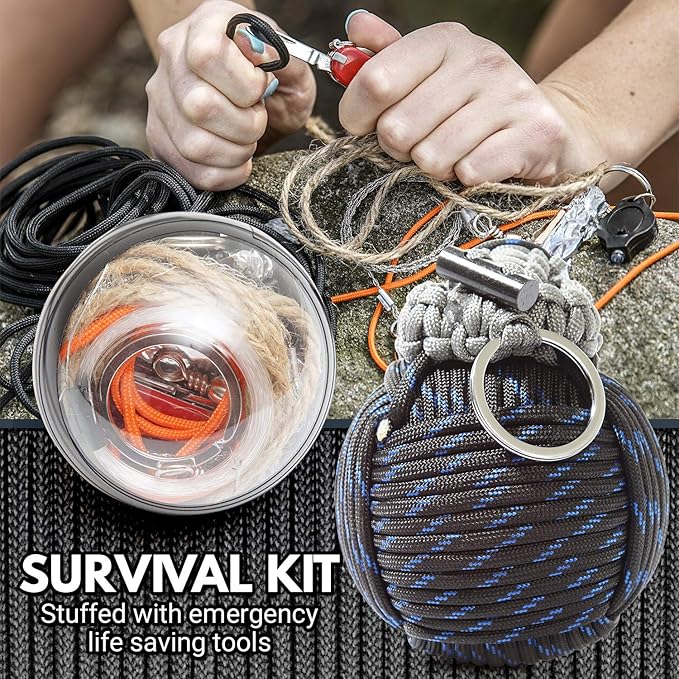Holtzman’s Survival Kit Paracord Grenade The #1 Best 48 Tool Emergency kit