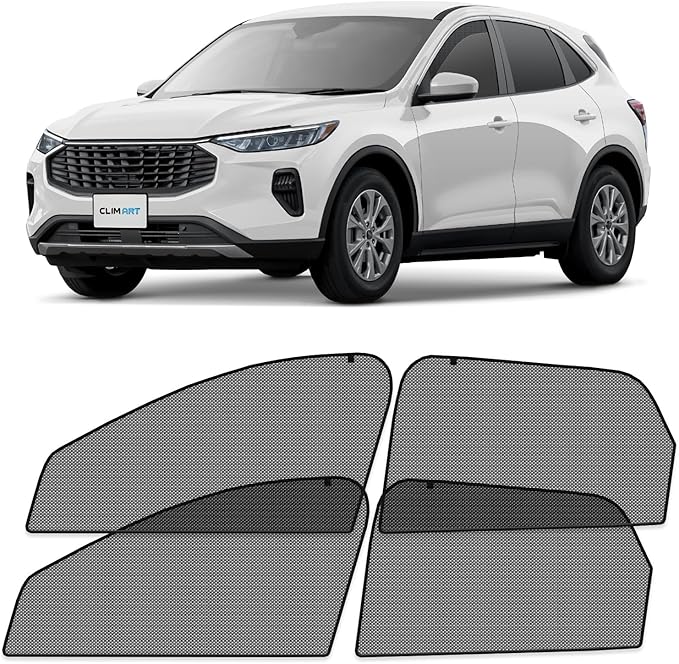 CLIM ART Magnetic Car Window Shades for Ford Escape 2020-2026 – Custom-Fit Sun Blocker Curtains, Side Window Covers, Essential Car Accessories for Camping, Baby, and Privacy Protection - MS0098