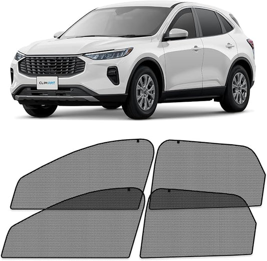 CLIM ART Magnetic Car Window Shades for Ford Escape 2020-2026 – Custom-Fit Sun Blocker Curtains, Side Window Covers, Essential Car Accessories for Camping, Baby, and Privacy Protection - MS0098