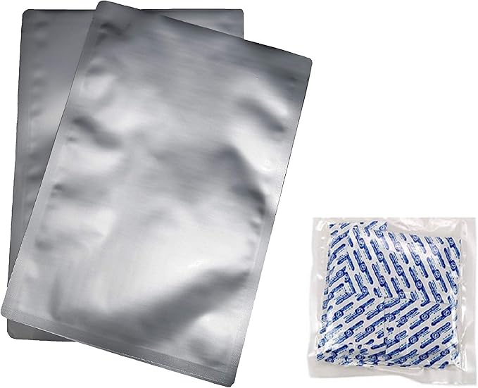 7 Mil Mylar Bags Plus 300cc Oxygen Absorbers For Food Storage (100, 2 Quart 8 x 12 Inch)