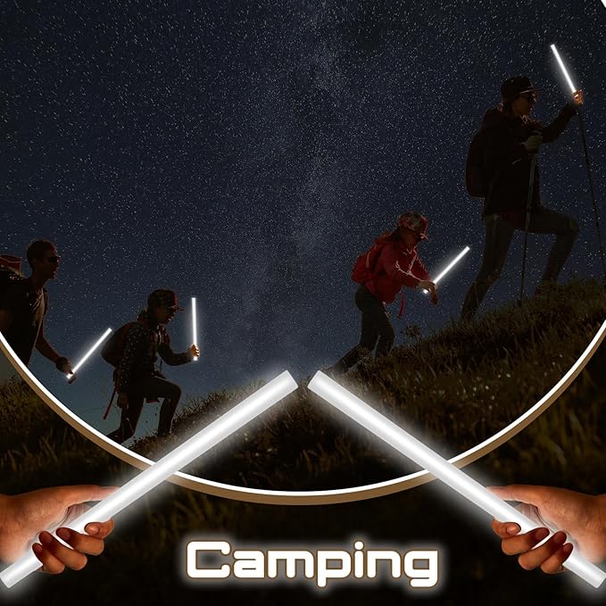 Lewtemi 10 Pcs Large Glow Sticks Big Giant Jumbo Halloween Christmas Emergency Light Stick for Camping Accessories, Survival Kit