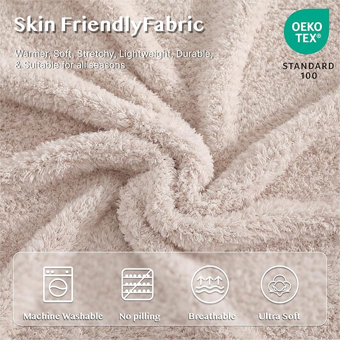 WRENSONGE Throw Blanket Cationic Dyeing Taupe Soft Cozy Fluffy Warm Hand Made Throw Blankets for Couch, Sofa, Chair, Bed, Camping, Picnic, Travel Lightweight Bed Blanket - 50"*70"