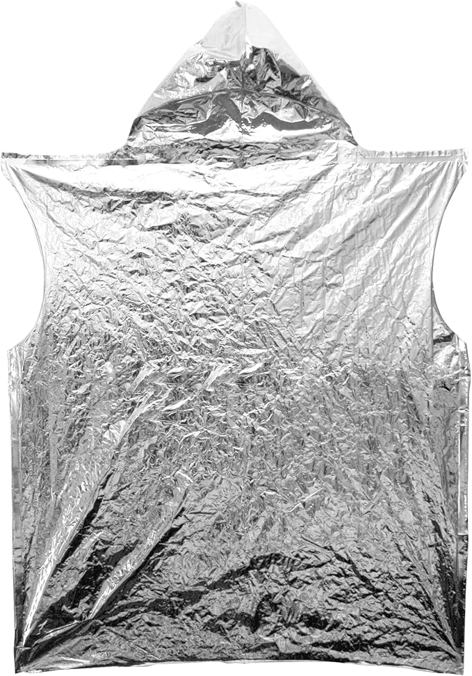 Coghlan's Emergency Survival Poncho – Lightweight Waterproof Heat Reflective Blanket for Camping, Hiking, and Outdoor Emergency Preparedness