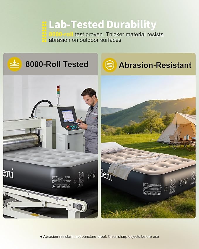 OhGeni Twin Air Mattress with Built in Pump, Camping Air Mattress with External Valve, Family Choice Award Winner, 13" Inflatable Blow up Bed, Portable Foldable Airbed for Home & Outdoor, 300lbs