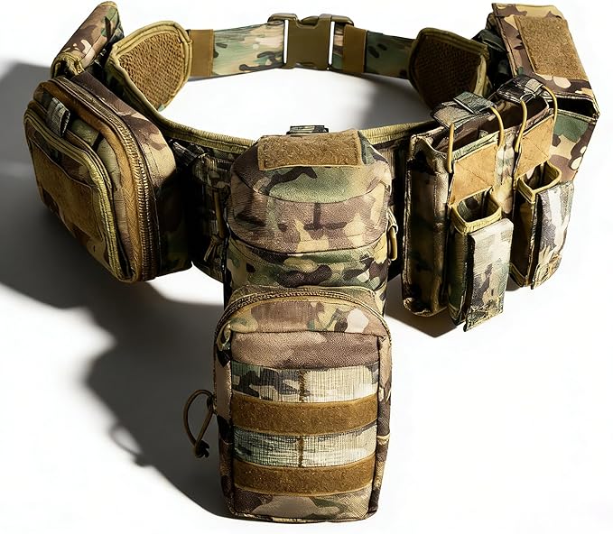 YAKEDA Tactical Battle Belt Duty Belt Law Enforcement Utility Belt Police Belt Set 5 PCS