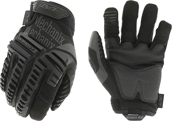 Mechanix Wear: M-Pact Covert Tactical Gloves with Secure Fit, Touchscreen Capable Safety Gloves for Men, Work Gloves with Impact Protection and Vibration Absorption (Black, X-Large)