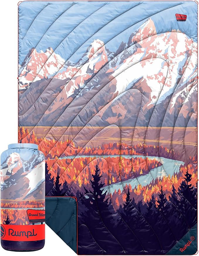 Rumpl Original Puffy National Park Blanket for Camping and Outdoors, Grand Teton - V2
