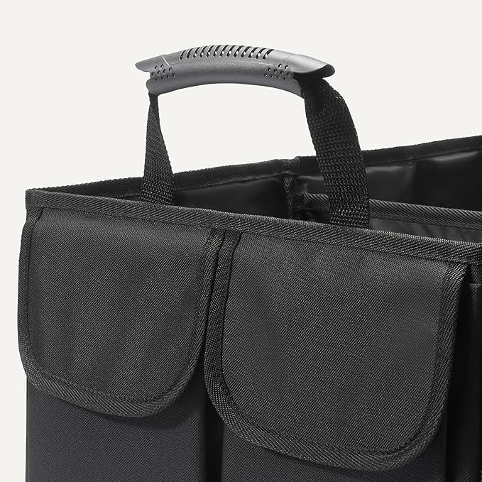 Amazon Basics Trunk Organizer for Car, MultiCompartment Car Storage, Foldable, 13.5 Gallon, Black