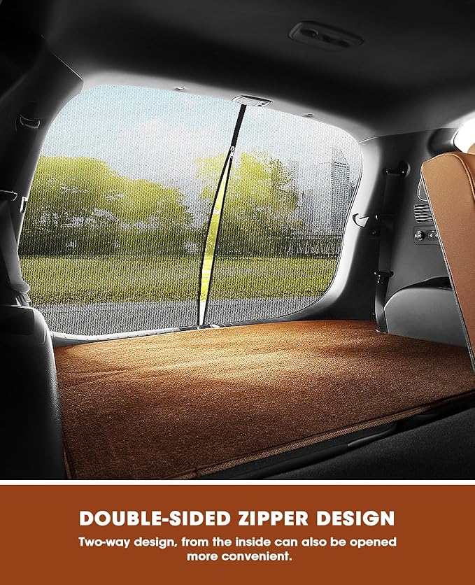 ANZOME Car Tailgate Mesh Screen for SUV Camping, 59x71 Inches Magnetic Car Trunk Mosquito Net for Ventilation and Bug Protection to Camping, Road Trips, Fishing, and More