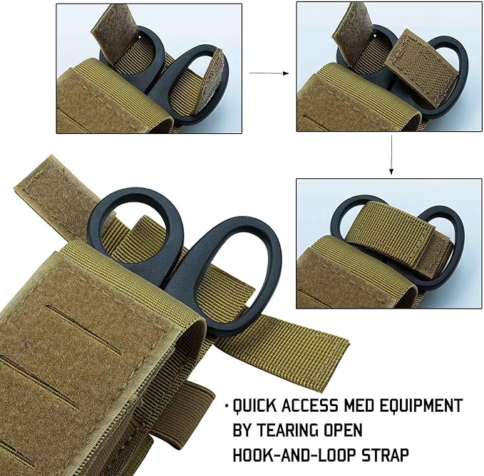 Upgrade 1000D Laser Cut Molle Tourniquet Holder, Heavy Duty Tactical Molle Tourniquet Pouch Holder