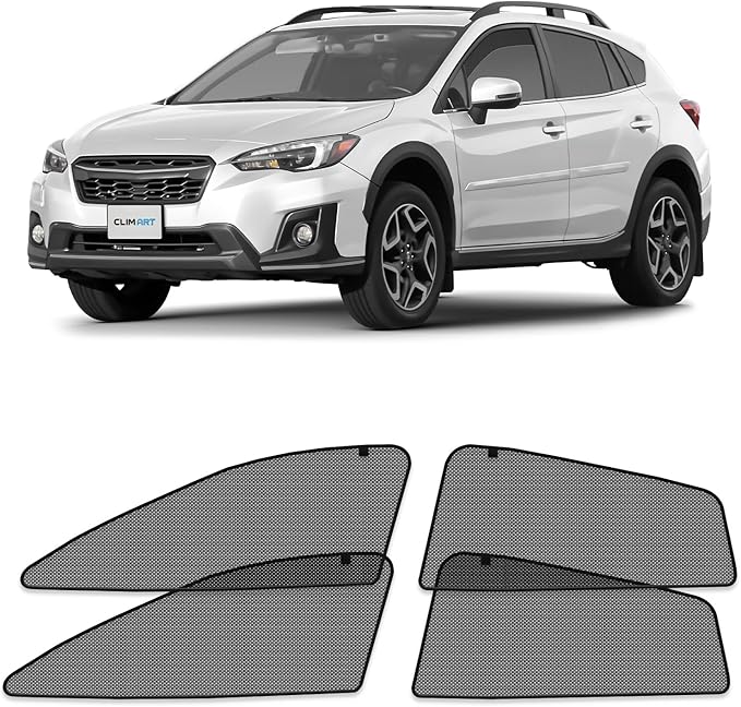 CLIM ART Magnetic Car Window Shades for Subaru XV Crosstrek 2018-2023 – Custom-Fit Sun Blocker Curtains, Side Window Covers, Essential Car Accessories for Camping, Baby and Privacy Protection - MS0180
