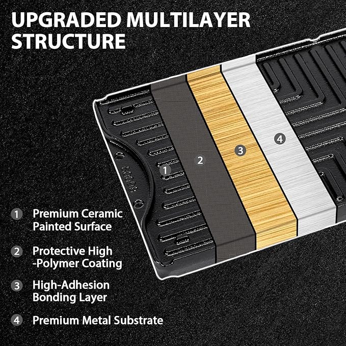 Ceramic Nonstick Reversible Griddle for Coleman Cascade & Triton, 17.4" x 8.5" Flat & Ribbed Camping Griddle | Built-In Storage Fit, No-Wobble Stable Design, Compatible with 2-Burner Camp Stoves