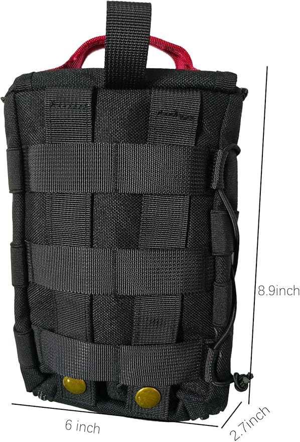 Roaring Fire Dispatch First Aid Kit Pouch, Tactical Molle Utility Pouch for Outdoor Activities and Emergency Uses, EDC Pouches Outdoor Survival Kit