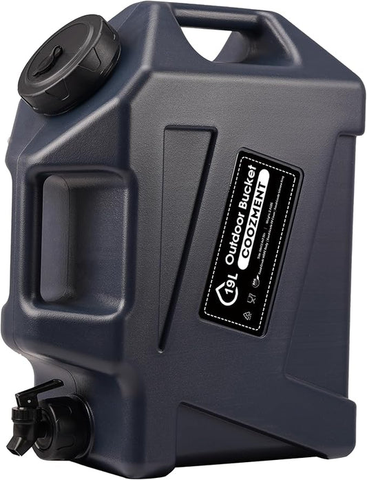 COOZMENT 3.2 Gallon/5 Gallon Water Containers with Spigot, BPA Free Water Jug, Military Green Water Tank, Multifunction Water Storage Containers for Camping Outdoor Hiking,Emergency Stroage