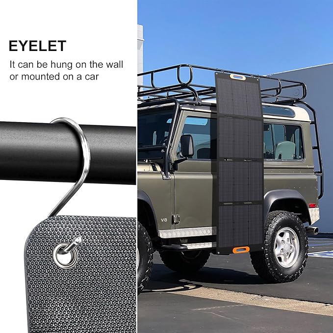 Solarapex 200W Portable Solar Panel, IP67 Waterproof ETFE One-Piece Lamination, 23.5% Efficiency Foldable Charger, USB/Type-C/MC4/XT60/DC8020/Anderson Output or High-Capacity Portable Power Station