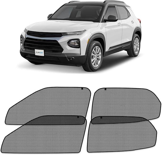 CLIM ART Magnetic Car Window Shades for Chevy Trailblazer 2021-2026 – Custom-Fit Sun Blocker Curtains, Side Window Covers, Essential Car Accessories for Camping, Baby, and Privacy Protection- MS0157