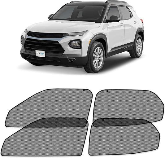 CLIM ART Magnetic Car Window Shades for Chevy Trailblazer 2021-2026 – Custom-Fit Sun Blocker Curtains, Side Window Covers, Essential Car Accessories for Camping, Baby, and Privacy Protection- MS0157