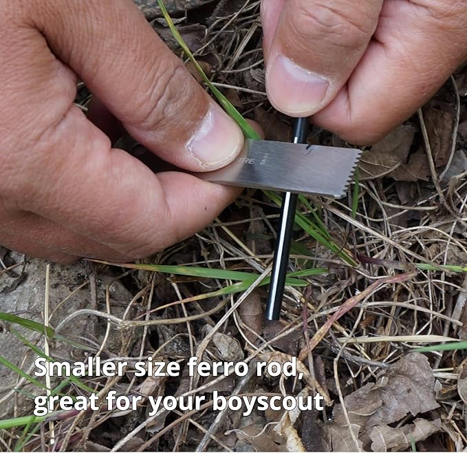 Mini Small Short Ferro Rods Ferrocerium Rod Magnesium Flint and Steel for Kids Boy Scout to Start A Fire in Camping Survival Bushcraft Emergency Training Teaching