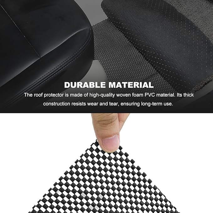 Anti-Slip Mat for Car Roof, 47"×39" Anti-Scratch Cuttable Car Rooftop Cargo Bag Protective Mat, Multifunctional Waterproof Auto Roof Top Rack Carpet Pad for Most Vehicles (Black)