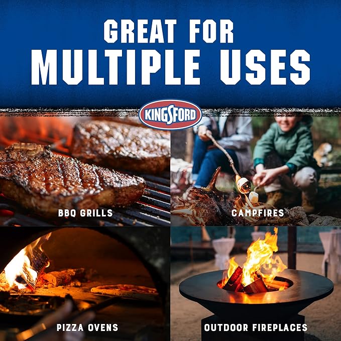 Kingsford Quick Light Fire Starter Rolls, All Natural Hardwood with Paraffin, Water Resistant and Easy Lighting for Charcoal, Pellet Grills, Smokers, Campfires, Outdoor Fireplaces, 32 Count - 24 Pack