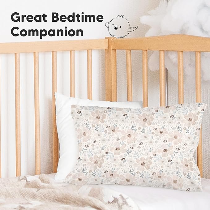 KeaBabies Toddler Pillowcase 13"x18" - Organic Cotton Toddler Pillowcase for Kids, Boys, Girls, Soft & Durable Cotton Cover for Miniature Sleepy Pillows, Cute Colors, Pillow Sold Separately(Play Park)