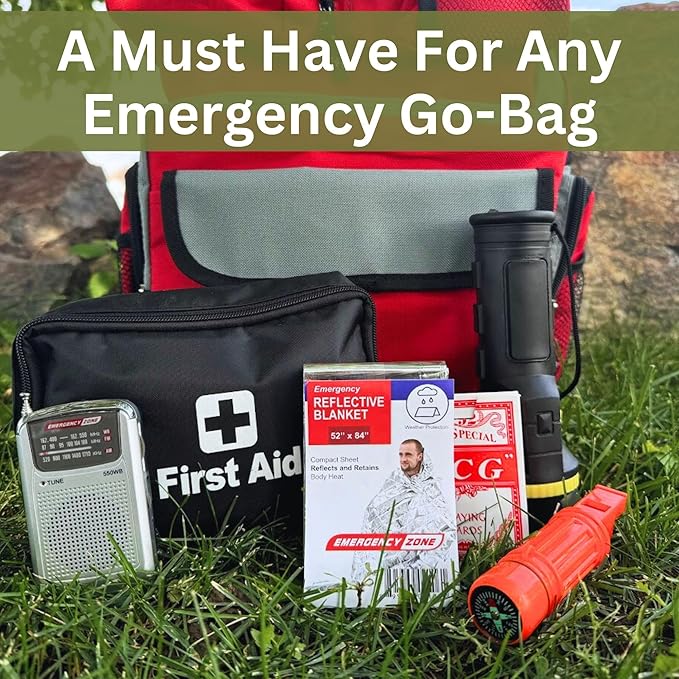 [10 Pack] Thermal Reflective Emergency Blanket 52”x84” | Emergency Mylar Blankets | Survival Blanket for Survival Supplies | Camping, Hiking, or Emergencies