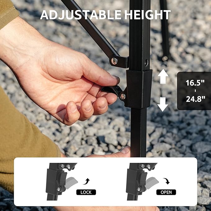 Naturehike Upgraded IGT Camping Table, Height Adjustable IGT Cook System, Folding Portable Camp Table for Outdoor Picnic Car RV Trip Patio Backyard BBQ