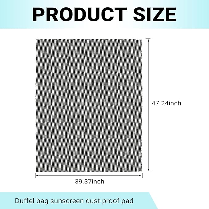 Car Roof Rack Pads, 47.24" x 39.37" Rooftop Cargo Bag Protective Mat, Cuttable Roof Trunk Anti-Slip Protective Mat, Universal Rooftop Rack Accessories, for SUVs, Sedans, Trucks (Black)