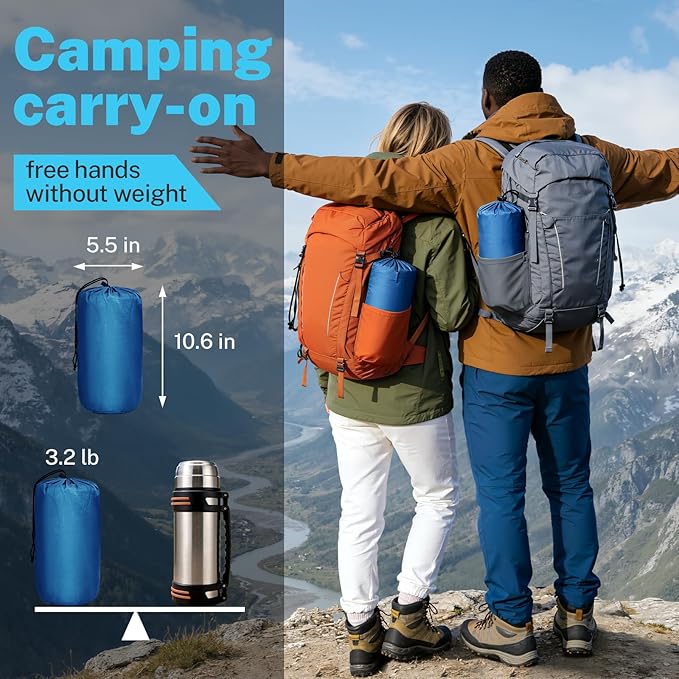 Camping Sleeping Pad, 6in Velvet Inflatable Camping Mat, Insulated Camping Mattress Built-in Foot Pump Compact Sleeping Pad for Camping Ultralight Self Inflating Camping Pad for Hiking Car Camp Gear