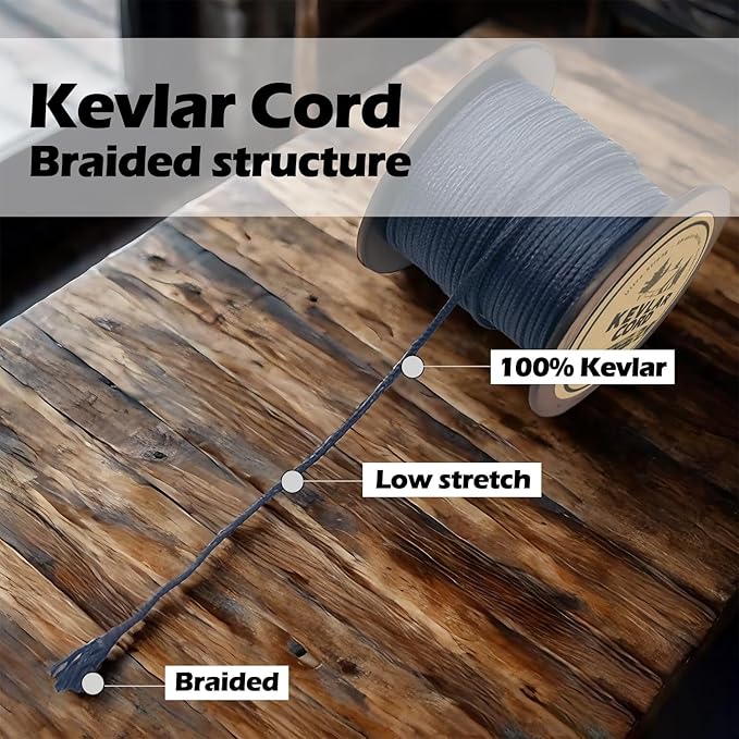 9KM DWLIFE Blue Kevlar Cord – Ultra-Strong, Lightweight & Abrasion-Proof Survival Rope for Camping, Tactical Gear, Hammock Ridgeline, Trip Wire