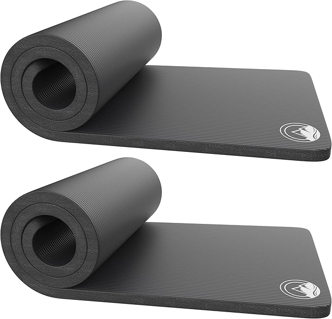 Foam Sleeping Pad for Camping - 1.25-Inch-Thick Waterproof Sleep Pad with Carry Straps for Cots, Tents, or Sleepovers by Wakeman Outdoors (Black)