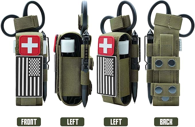 Upgrade 1000D Laser Cut Molle Tourniquet Holder, Heavy Duty Tactical Molle Tourniquet Pouch Holder