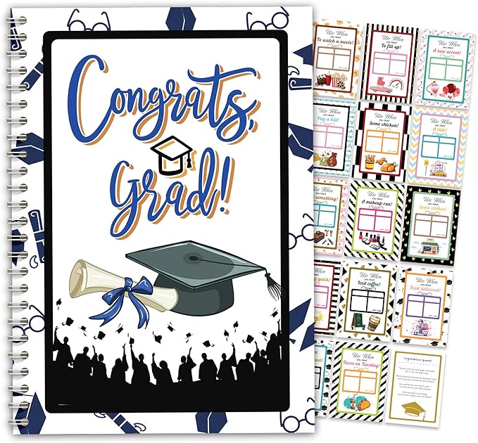 Alcarin College graduation gifts - College Graduation gift card book 2026 - Gifts for student for Back to School Student Survival Gift Card Booklet Holder Book