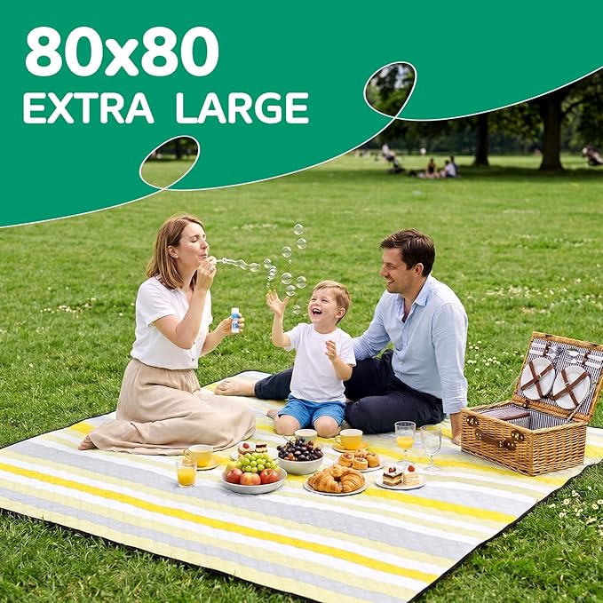 Waterproof Picnic Blanket Outdoor Camping Beach Mat Extra Large Foldable Car Essential Roadtrip Gadget Rv Accessories Glamping Tent Gear Must Haves Hiking Stuff Backpacking Necessities Gift