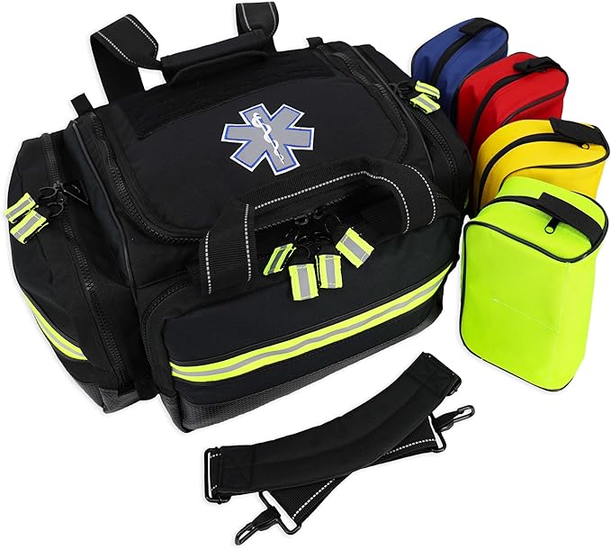 Lightning X Premium Stocked Modular EMS/EMT Trauma First Aid Responder Medical Bag + Kit