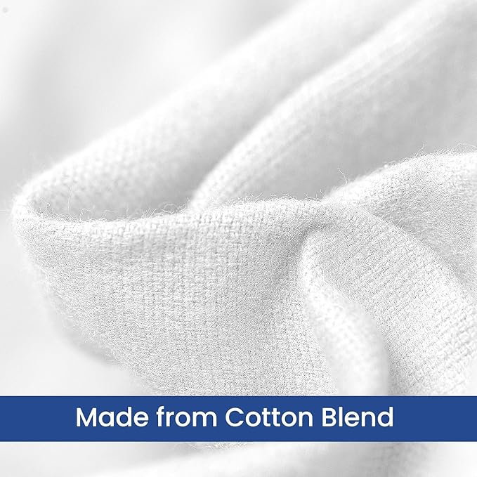 Linteum Textile Cotton Blended Hospital Patient Bath Blanket, Bed Bath Sheet, Twin Blanket Lightweight Sheet Blankets (24-Pack, 70x90 in, 1.75 lb.) White