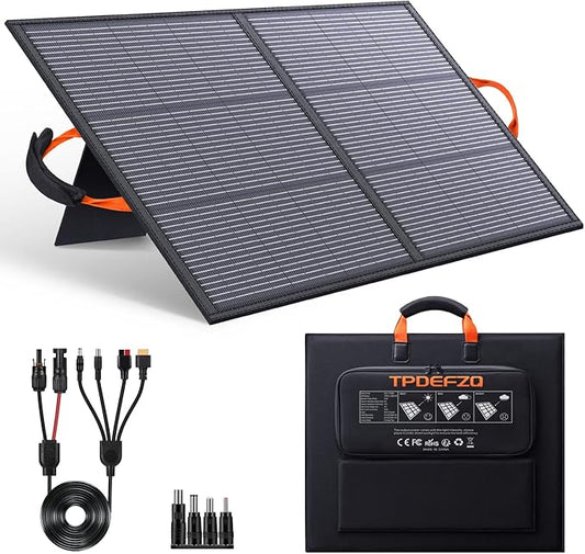 110W Portable Solar Panel ETFE IP68 Waterproof 20V Foldable Solar Panel Charger, 25% High Efficiency for Outdoor Camping,Laptops,Blackout,RV