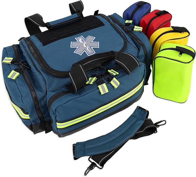 Lightning X Premium Stocked Modular EMS/EMT Trauma First Aid Responder Medical Bag + Kit