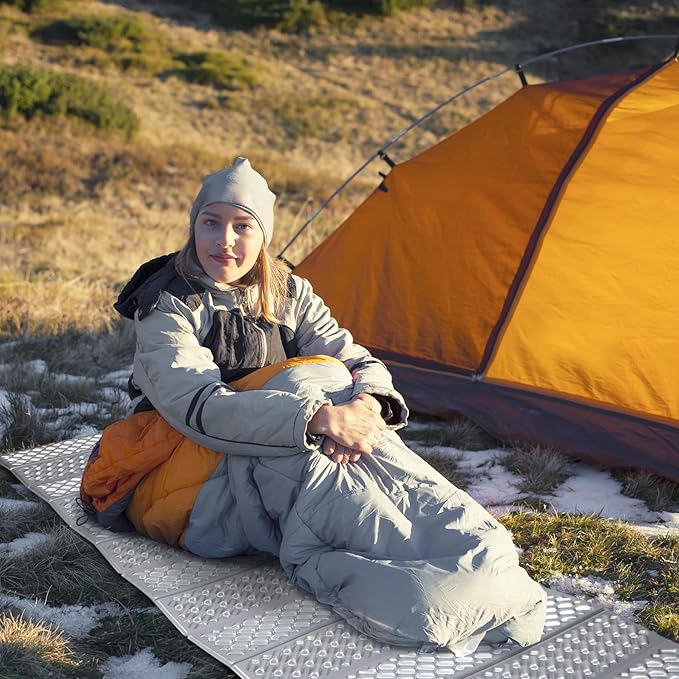REDCAMP Foldable Foam Camping Pads for Sleeping, Waterproof Closed Cell Foam Camping Sleeping Pad - Ultra-Lightweight for Hiking & Backpacking, R-2.1 Insulated, Royal Blue/Grey/Green/Brown/Khaki