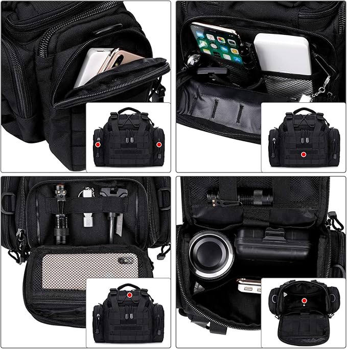 G4Free Outdoor Travel Waist Pack Hiking Fanny Pack Tactical bag Fishing Tackles Black