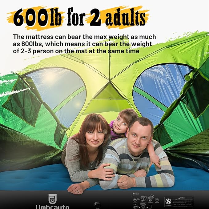 Umbrauto Truck Air Mattress for 5.5-5.8ft Full Size Short Bed, Inflatable Pickup Tent Camping Mattress, Blow Up Pick Up Truck Air Bed for Outdoor Travel
