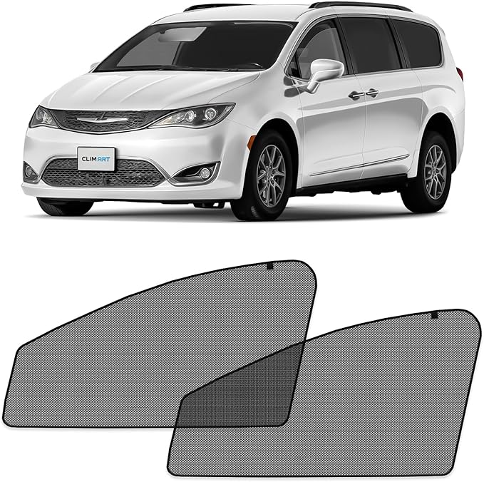 CLIM ART Magnetic Car Window Sunshade for Chrysler Pacifica 2017-2026, 2 Pc.Set, Side Glass Covers Screen, Block Sun Rays Curtains, Window Shield Sun Shade in Cars, Camping Accessories - MS0153