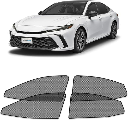 CLIM ART Magnetic Car Window Shades for Toyota Camry 2025-2026 Sedan – Custom-Fit Sun Blocker Curtains, Side Window Covers, Essential Car Accessories for Privacy Protection - MS0267